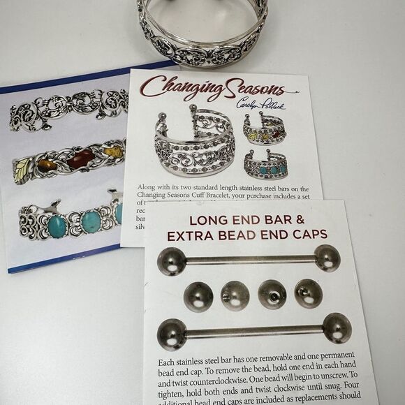 Carolyn Pollack "Changing Seasons" 925 cuff interchangable bracelet! - Picture 10 of 12